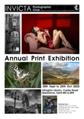Invicta Photographic Club Annual Print Exhibition @ Allington Library